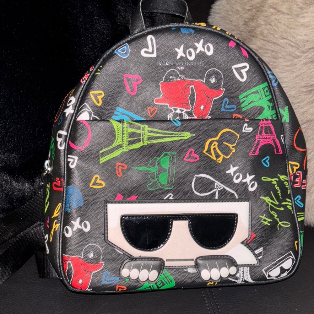 Karl Lagerfeld Kids Backpack with Colorful Graphics